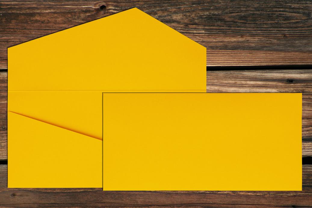 Geschenkkarte DL 110x220 mm Ocker gerippt 220 g/qm